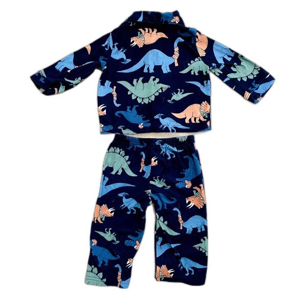 Carter's Just One You Baby Boy's Dinosaur Flannel Pajama Set Size 12m - Picture 2 of 10